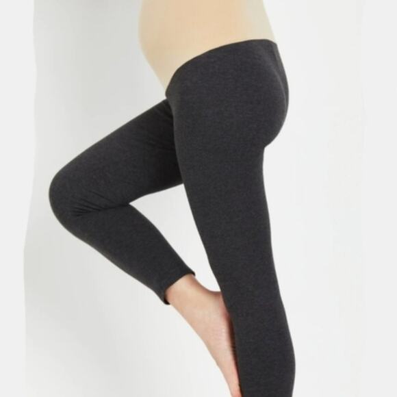 Motherhood Maternity Charcoal Grey Cropped Leggings Size Medium New w Tags - Picture 9 of 11